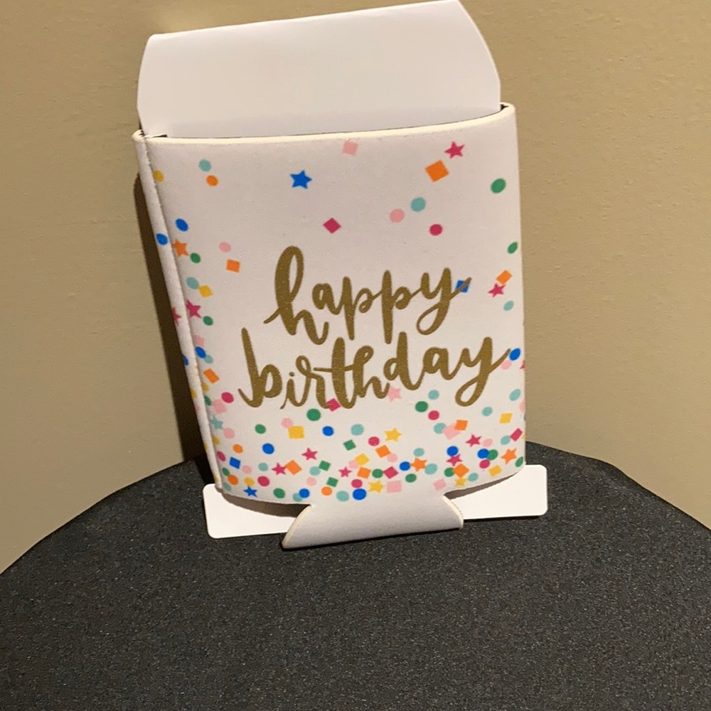 Happy birthday koozie